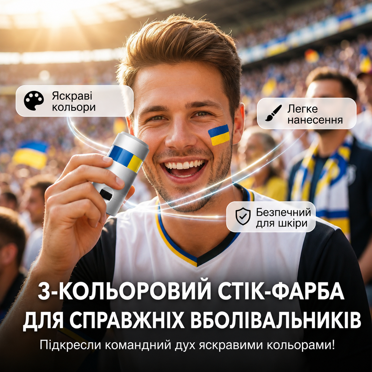 🔥Фарба для обличчя з національним прапором