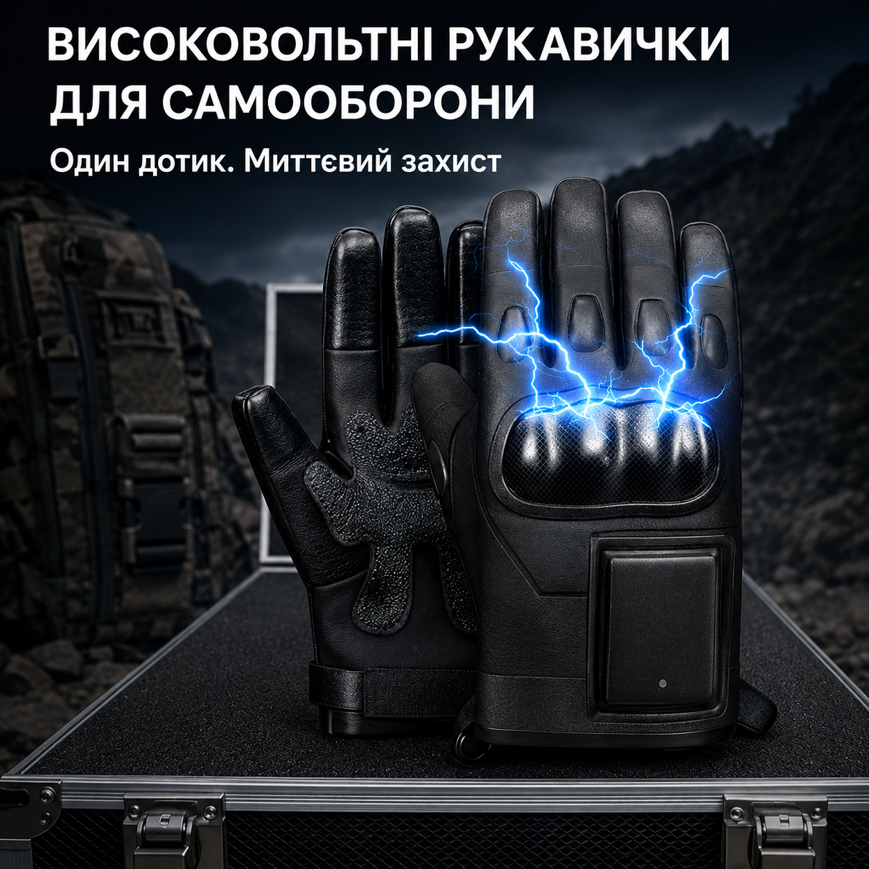 🔥 Обмежений випуск! ⏳Тактична рукавичка самооборони StunGuard Pro високої напруги.